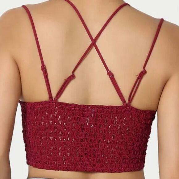 Zenana Outfitters Falling For You Bralette in Candy RED - Picture 10 of 11